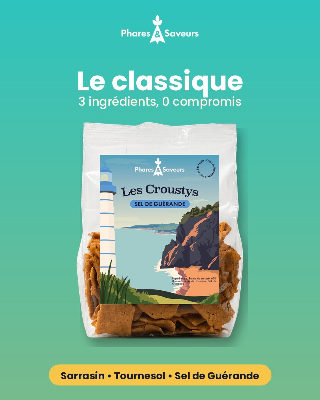 Post Instagram : Les Croustys sel de Guérande, le classique