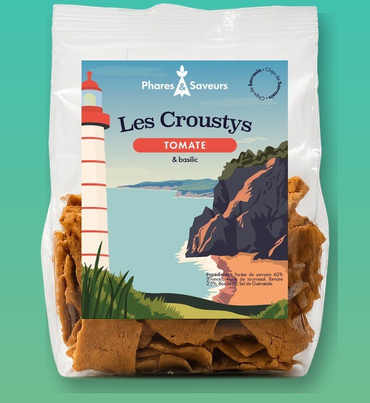Sachet Les Croustys tomate et basilic
